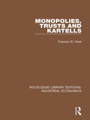 cover image of Monopolies, Trusts and Kartells